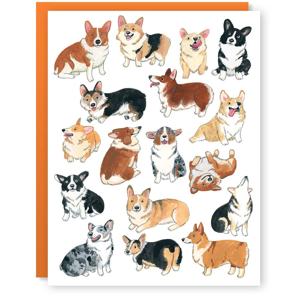 Corgi Club Dog Blank Card