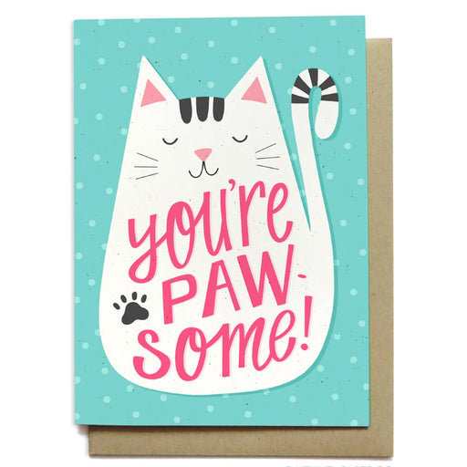 Youre Pawsome Cat Thank You Card