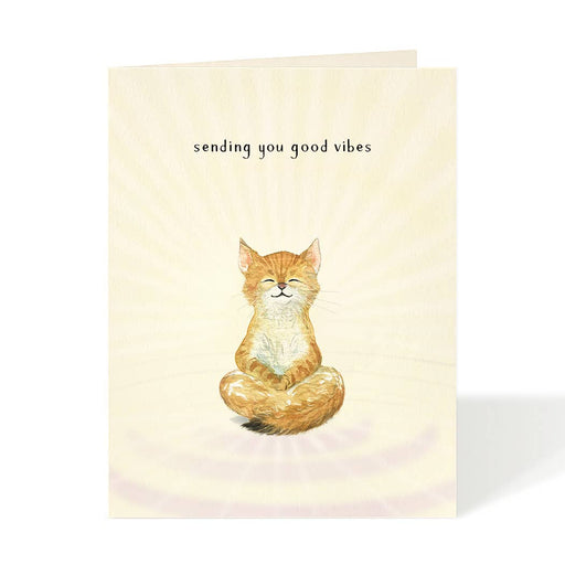 Cat Sending You Good Vibes Card