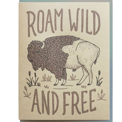 Bison Roam Wild & Free Card