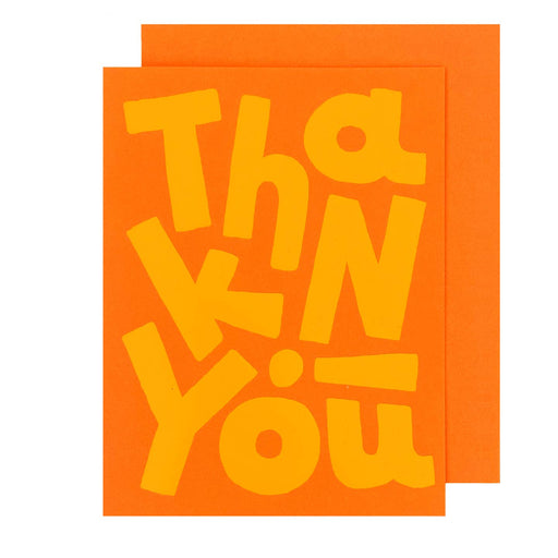 Thank You Big Type Orange Card