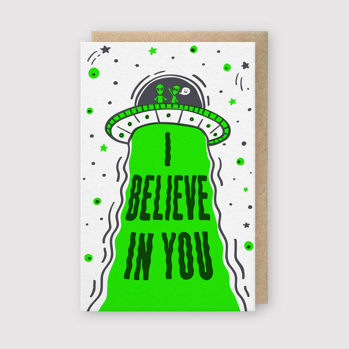 I Believe in You Aliens UFO Card