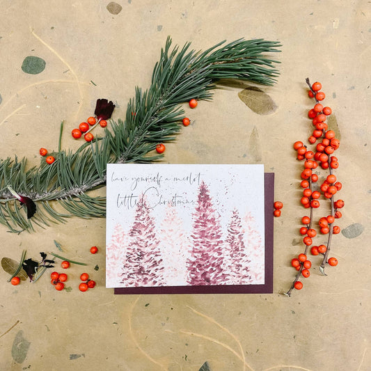 Wine Art Christmas Card