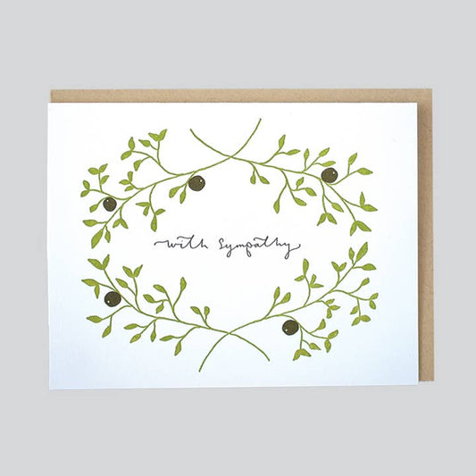 Olive Sympathy Card
