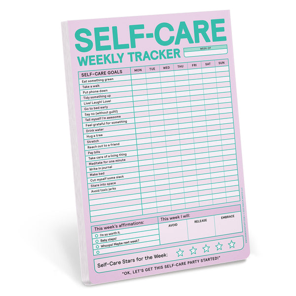 Self Care Weekly Tracker Notepad