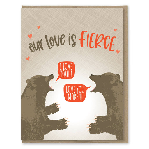 Our Love is Fierce Bears Yelling Card