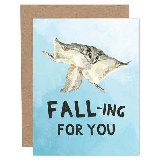 Falling For You Flying Squirrel Card