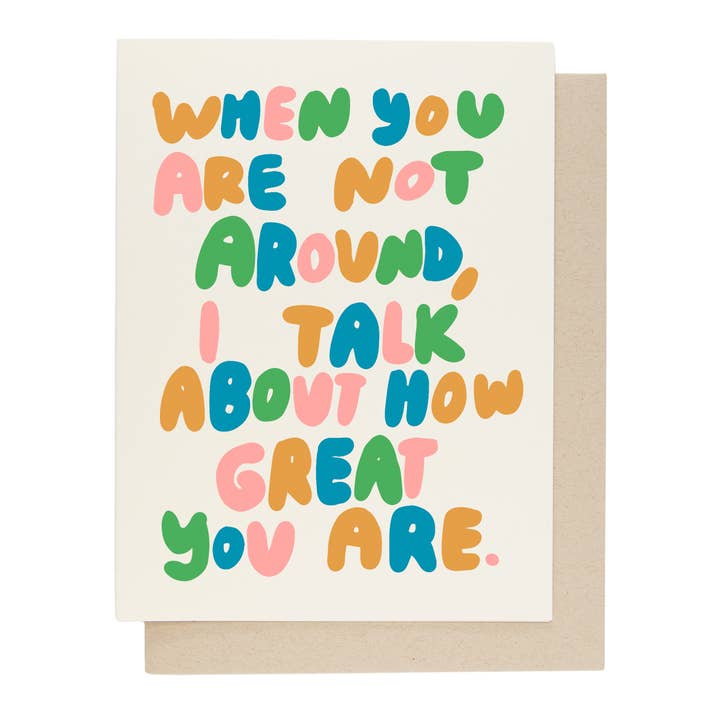 Talk About How Great You Are Card