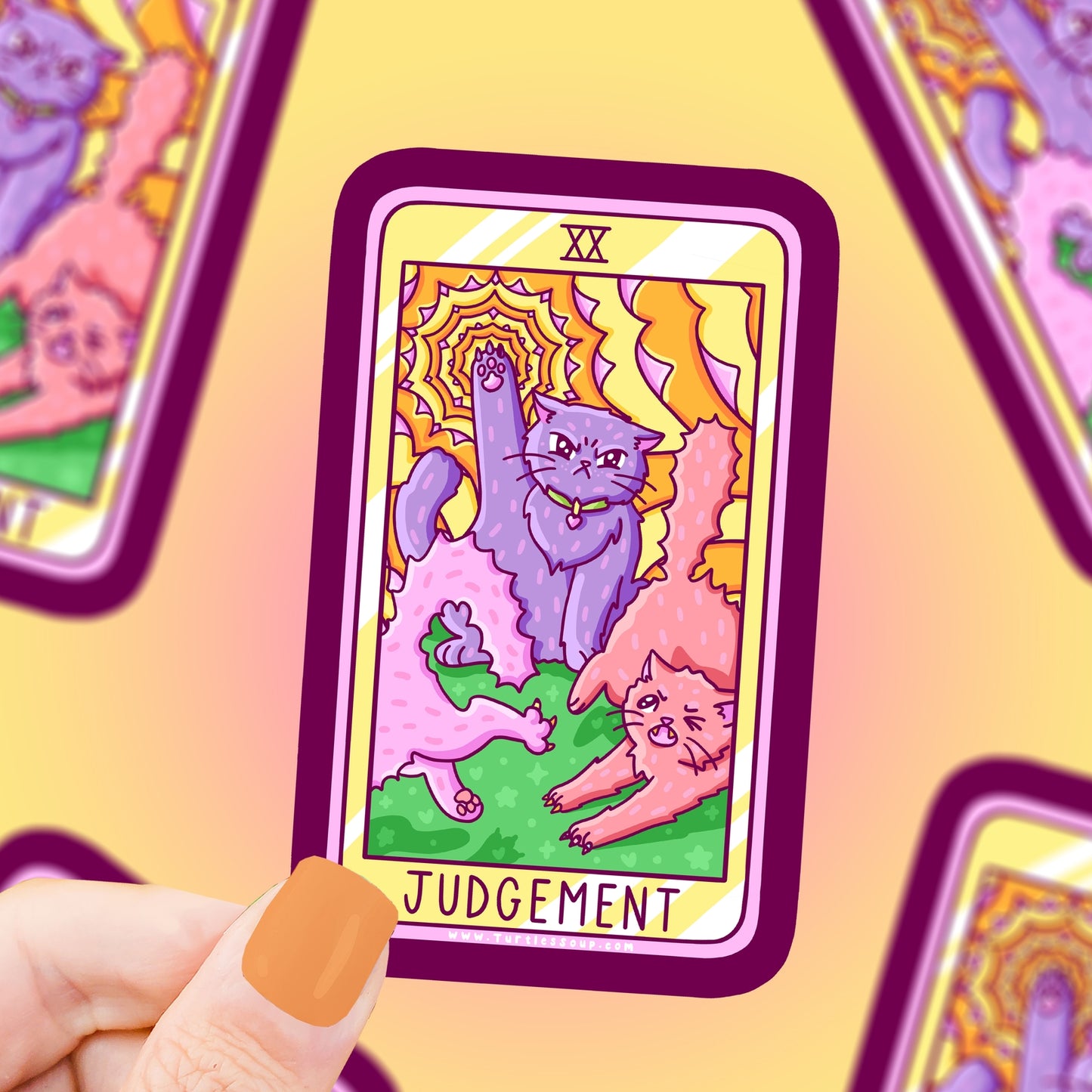 Judgement Cat Tarot Card Vinyl Sticker