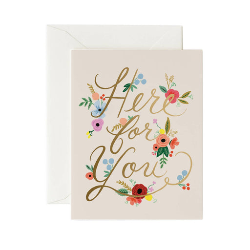 Floral Here For You Card