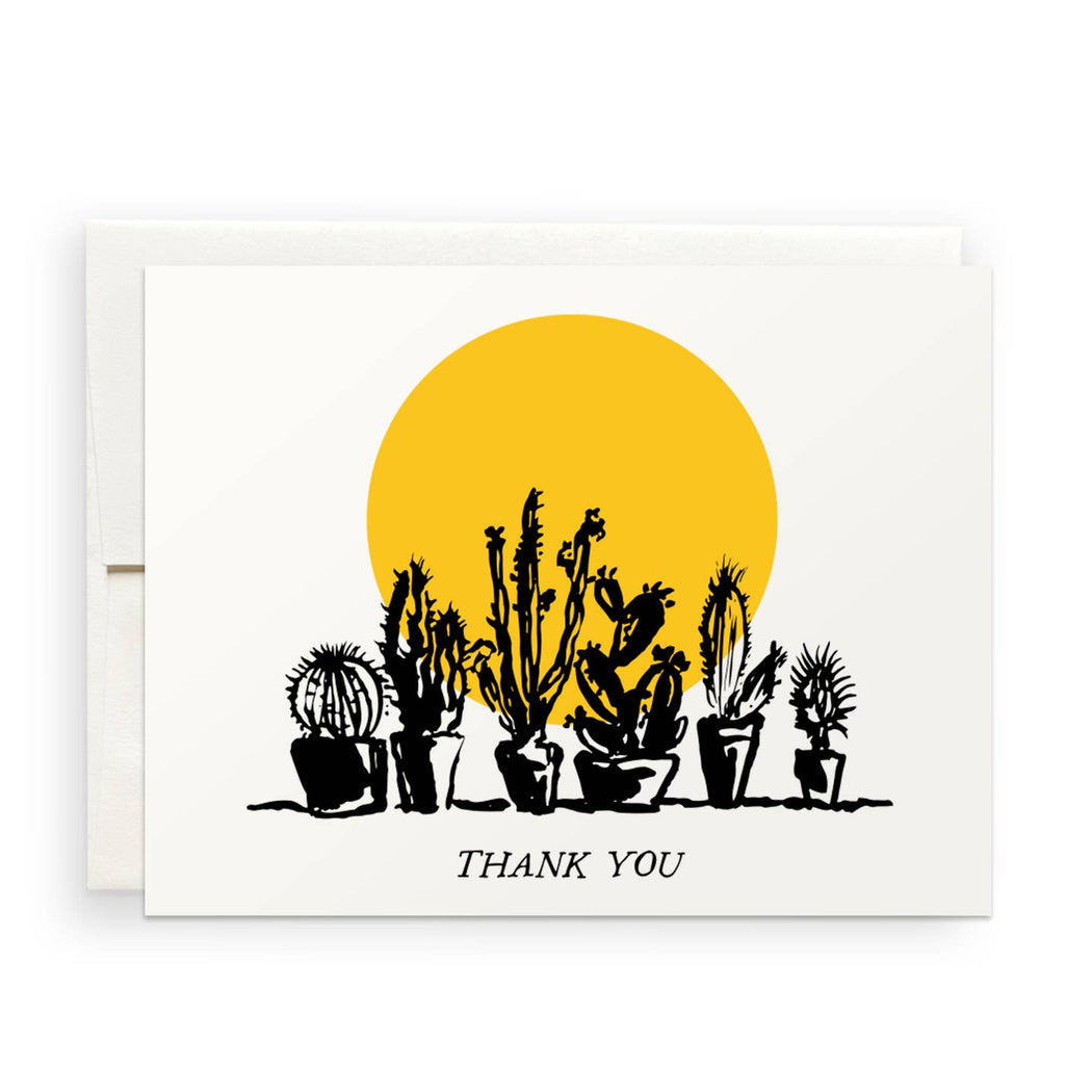 Potted Cactus Thank You Card