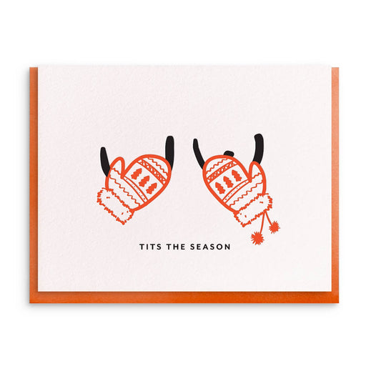 Tits the Season Mitts on Boobs Card