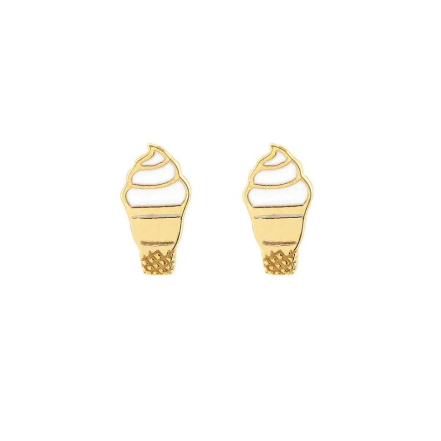 Ice Cream Cone Stud Earrings