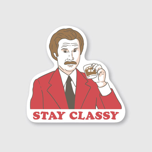 Stay Classy Ron Burgundy Anchorman Vinyl Sticker