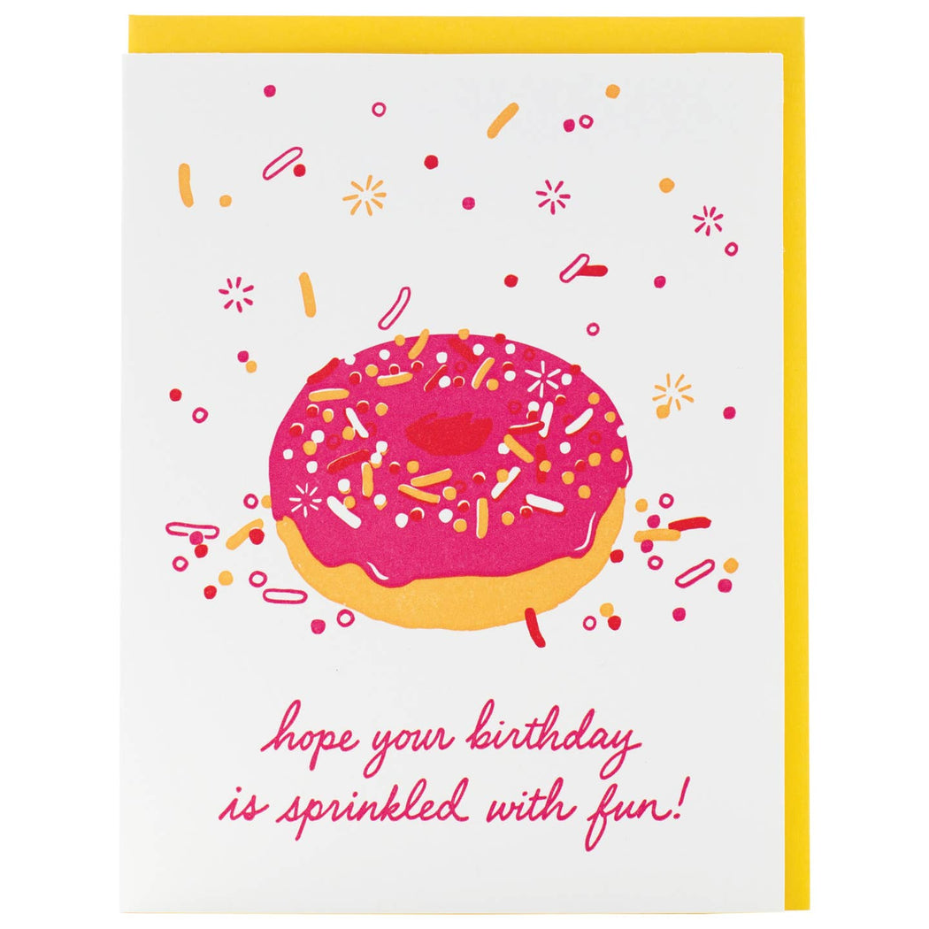 Sprinkled With Fun Donut Birthday Card