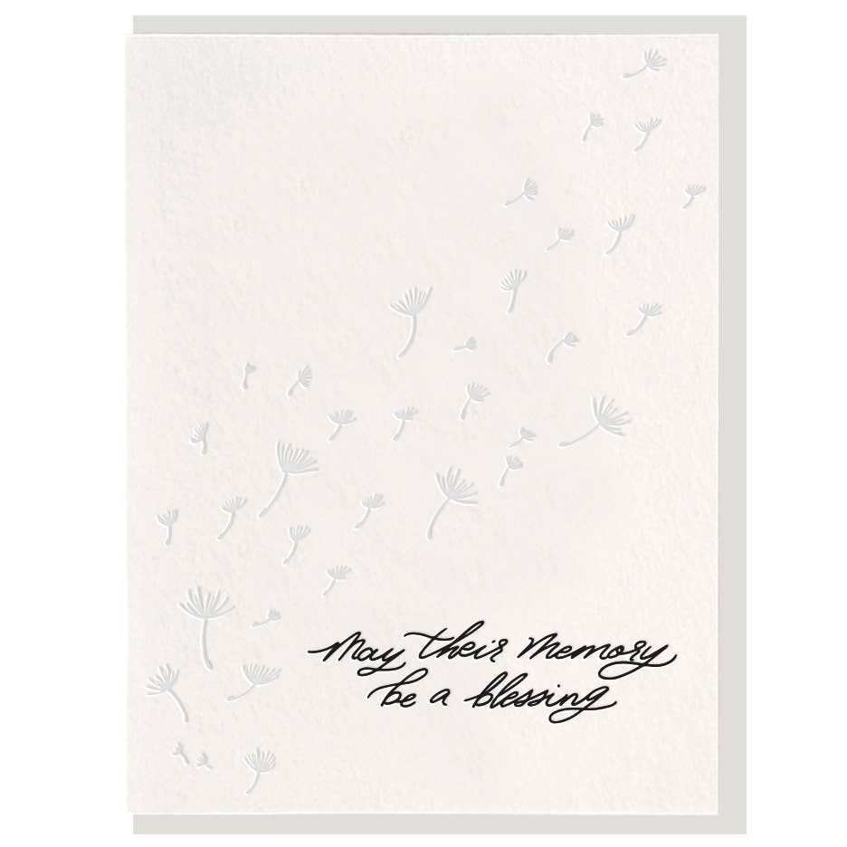 May Their Memory Be a Blessing Dandelions Card