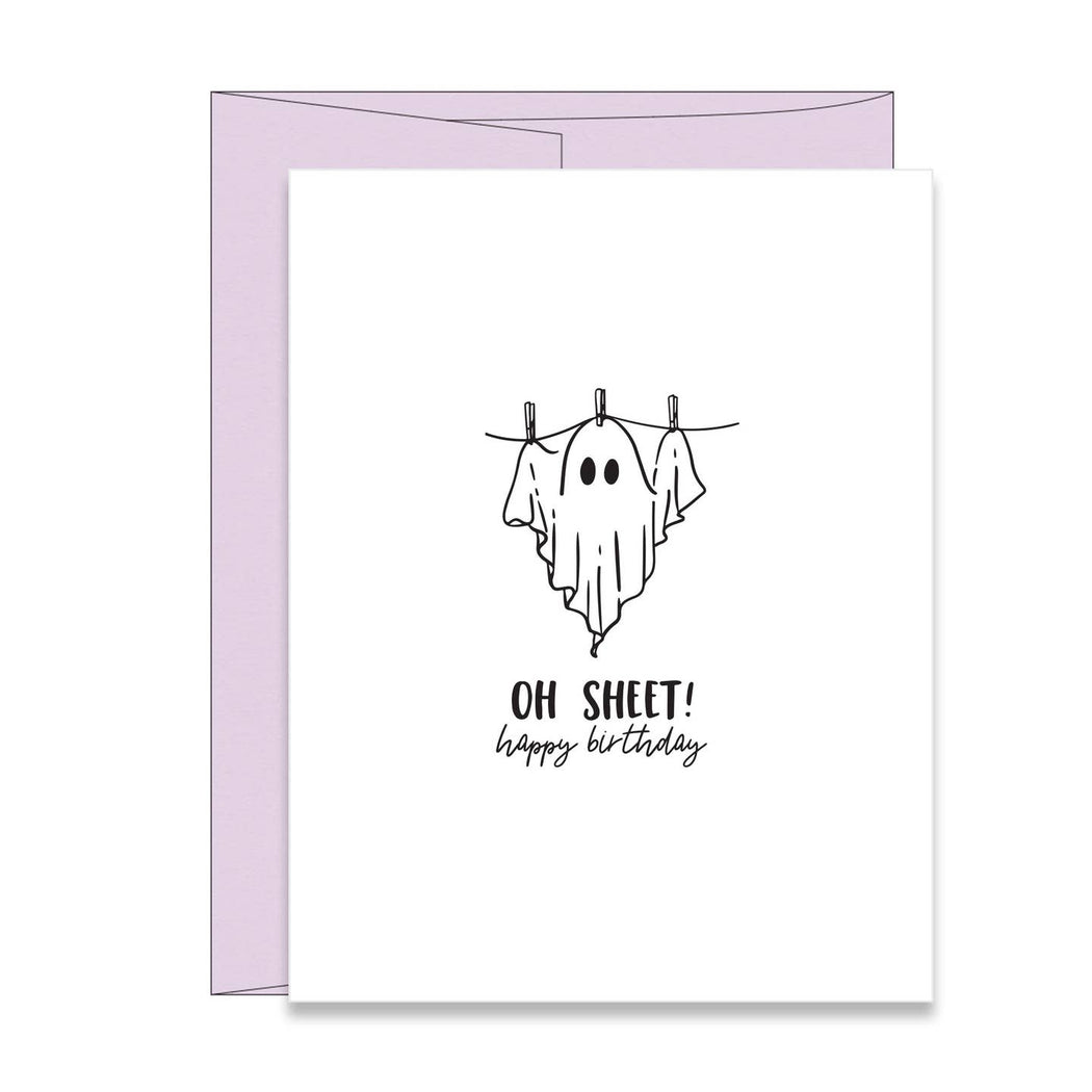 Oh Sheet Ghost Birthday Card