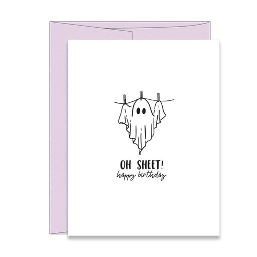 Oh Sheet Ghost Birthday Card