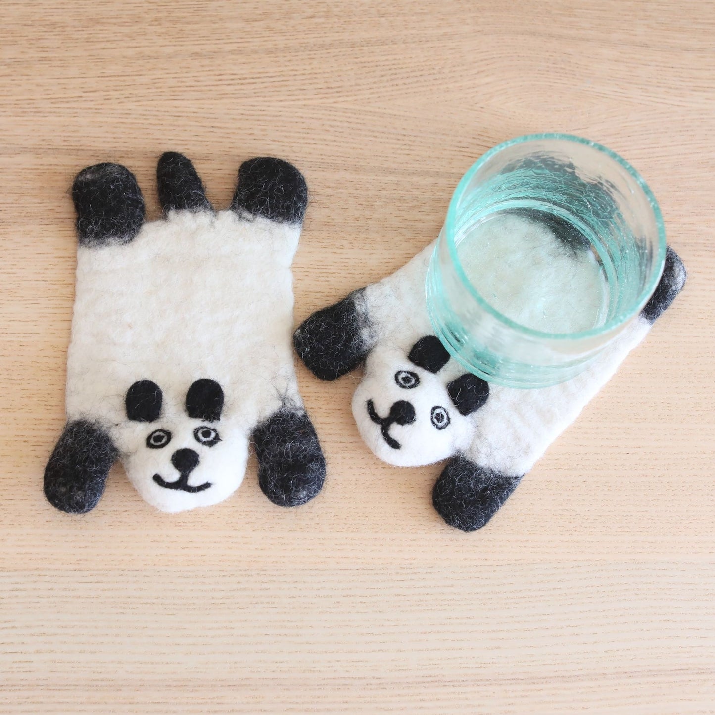 Felt Panda Coasters Set