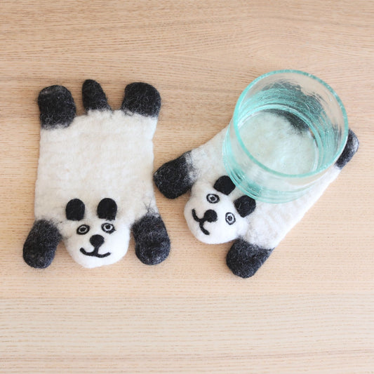 Felt Panda Coasters Set