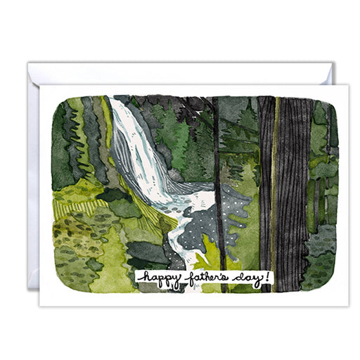 Waterfall Happy Fathers Day Card