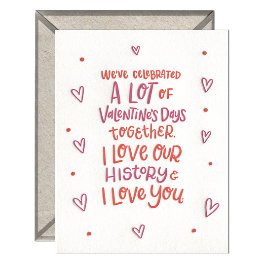 Love Our History Valentines Days Together Card