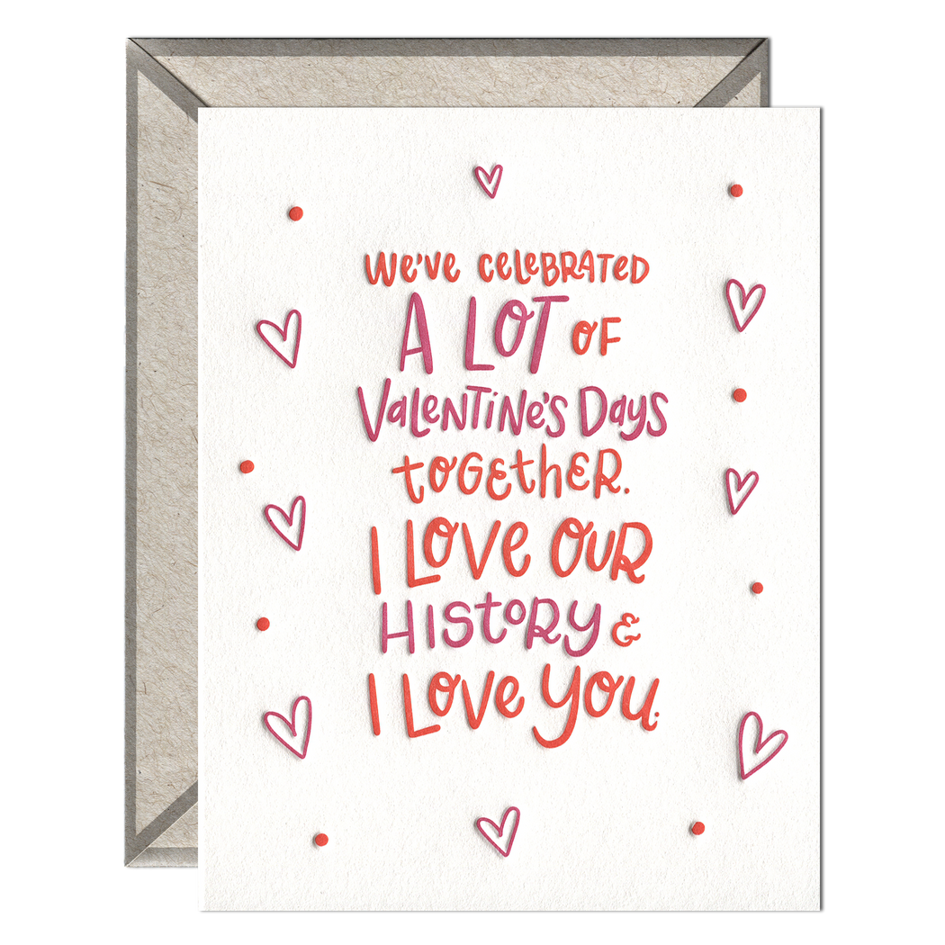 Love Our History Valentines Days Together Card