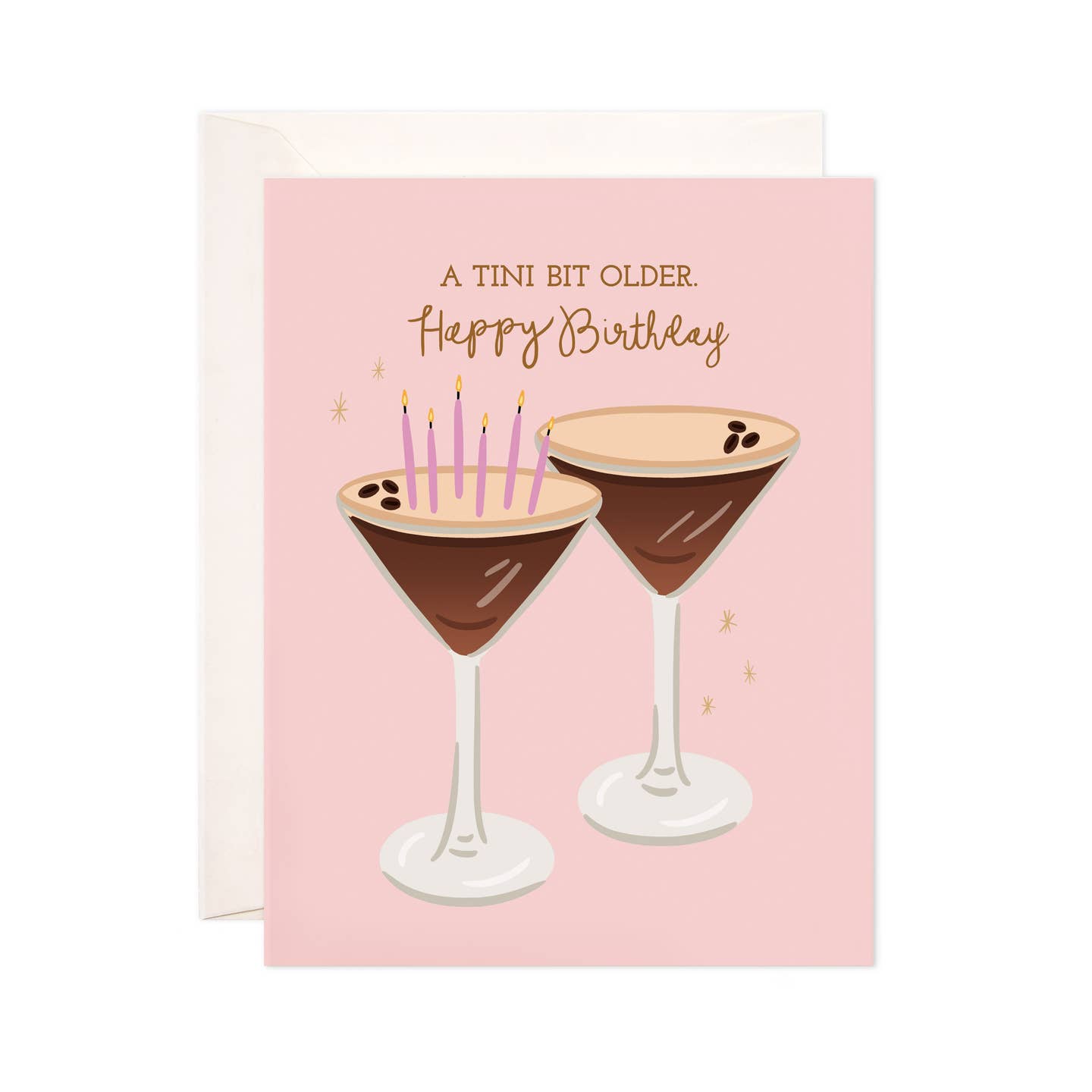 Tini Bit Older Martini Birthday Card