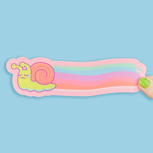 Rainbow Snail Long Decal Sticker