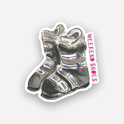 Ski Boots Weekend Shoes Vinyl Sticker