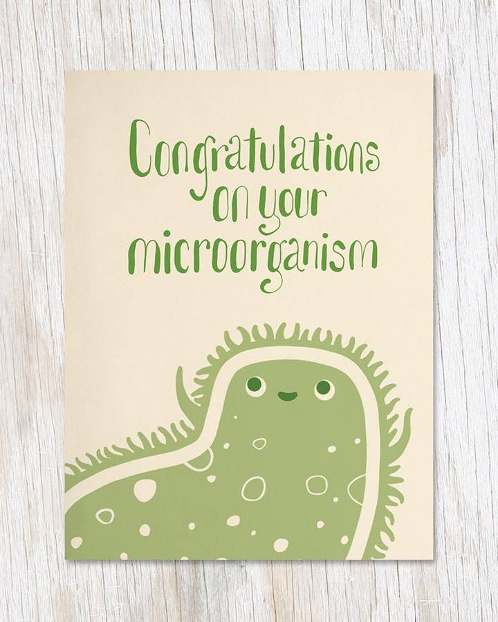 Congrats on Your Microorganism Baby Card