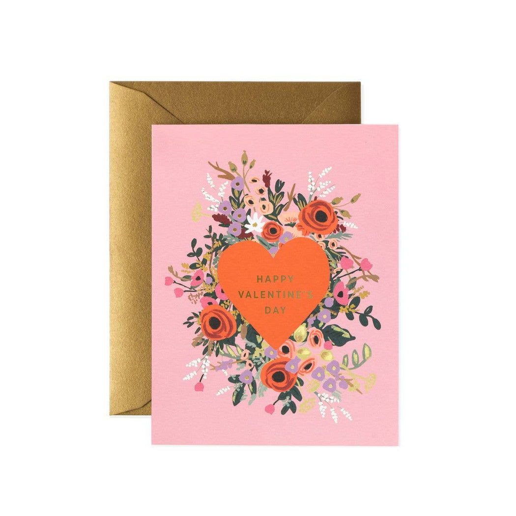 Blooming Heart Valentines Day Card