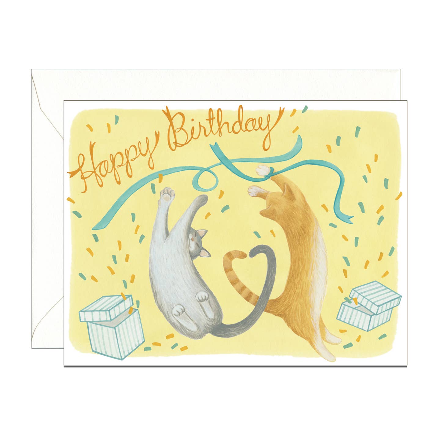 Happy Cats Confetti Streamer Card
