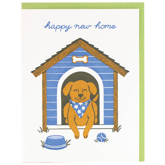 Dog House Happy New Home Card