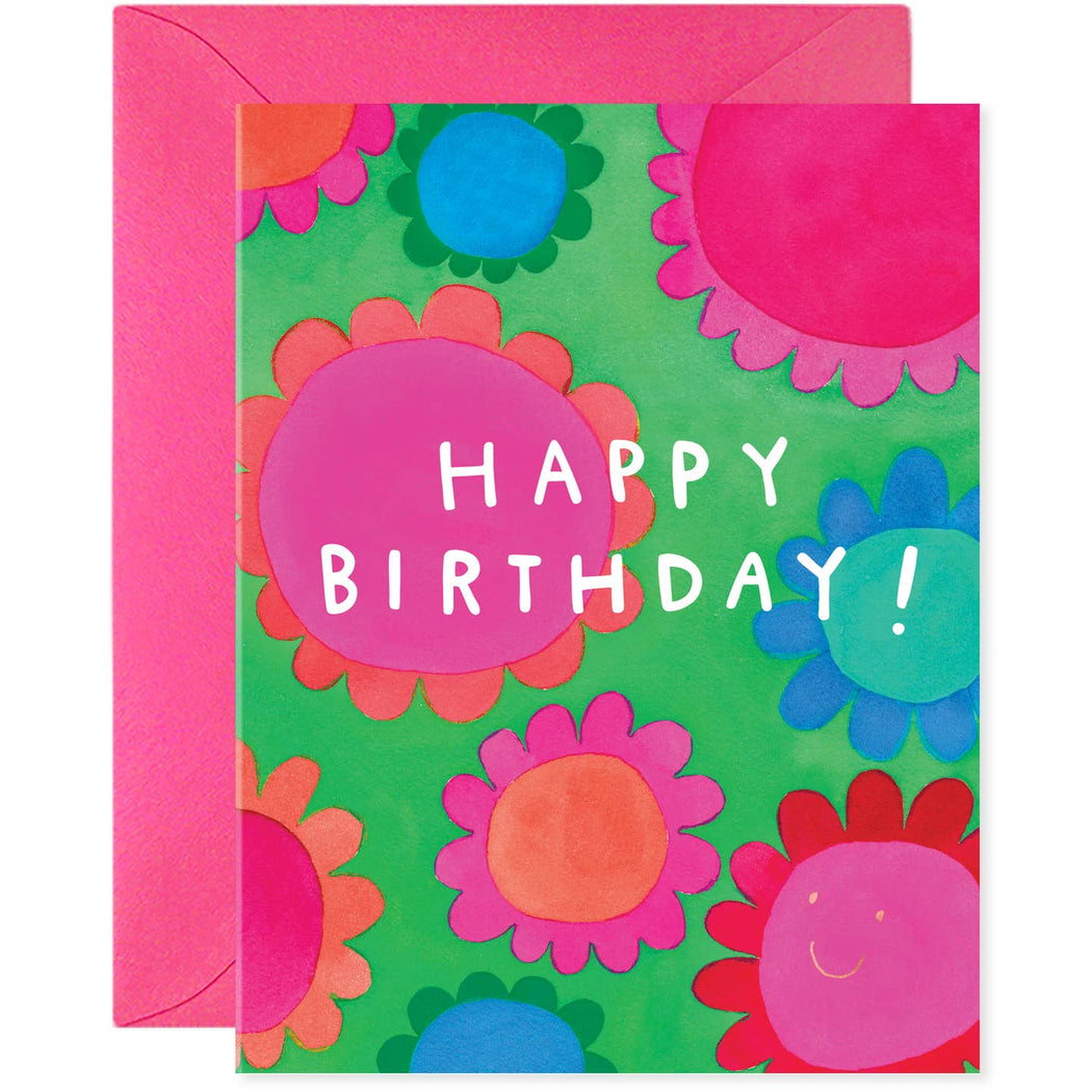 Flower Power Birthday Card