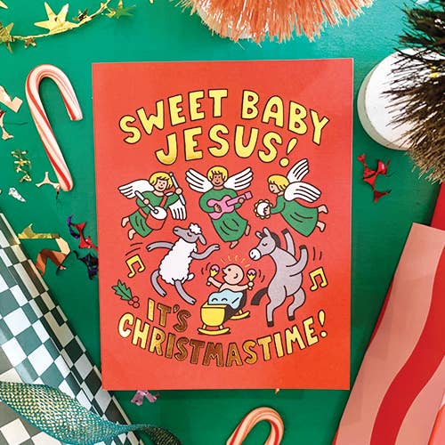 Sweet Baby Jesus Christmastime Card