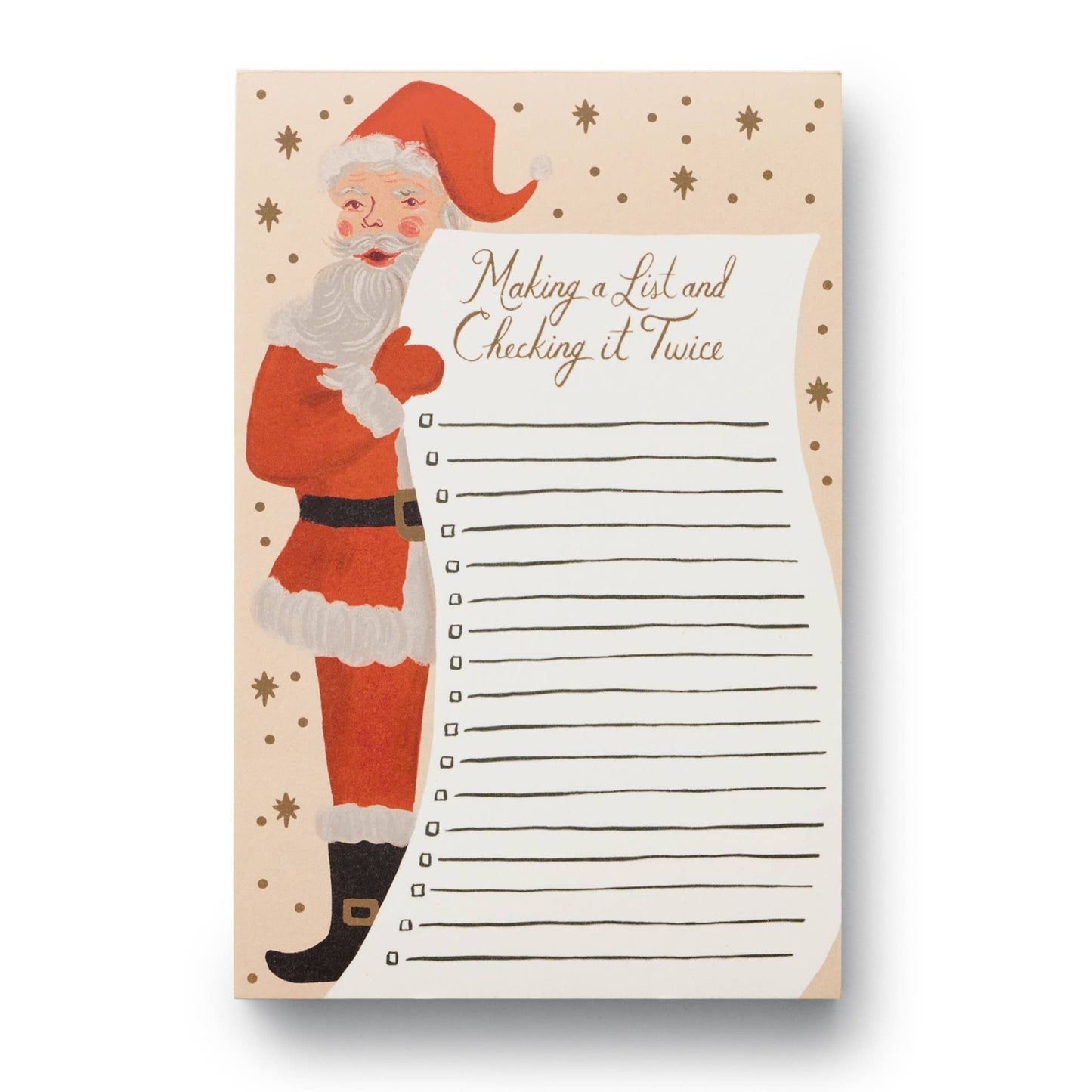 Santas Checking it Twice List Notepad