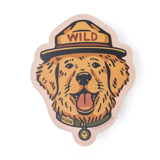 Wild Golden Dog Sticker