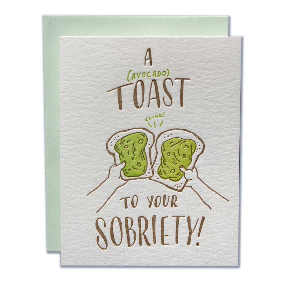 Avocado Toast to Your Sobriety Card