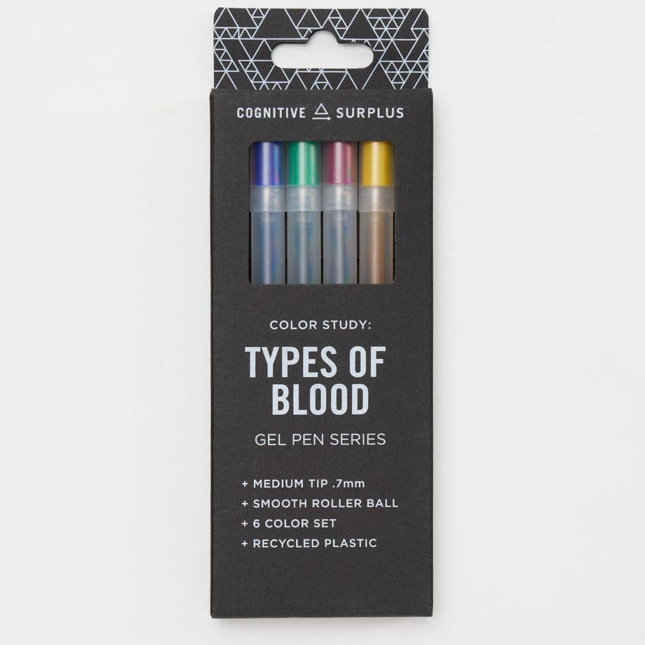 Types of Blood Neon Gel Pens