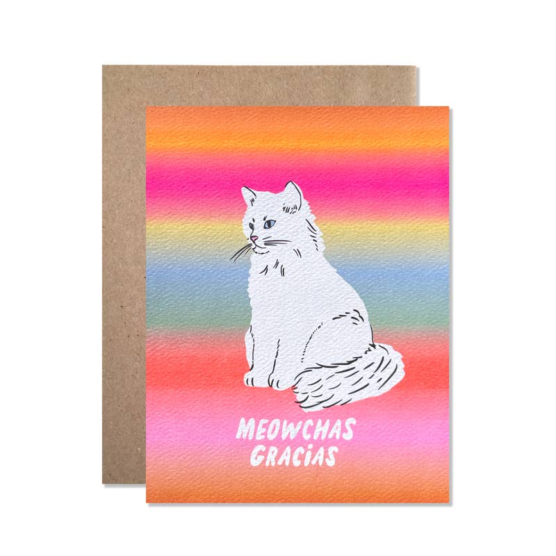 Meowchas Gracias Cat Card