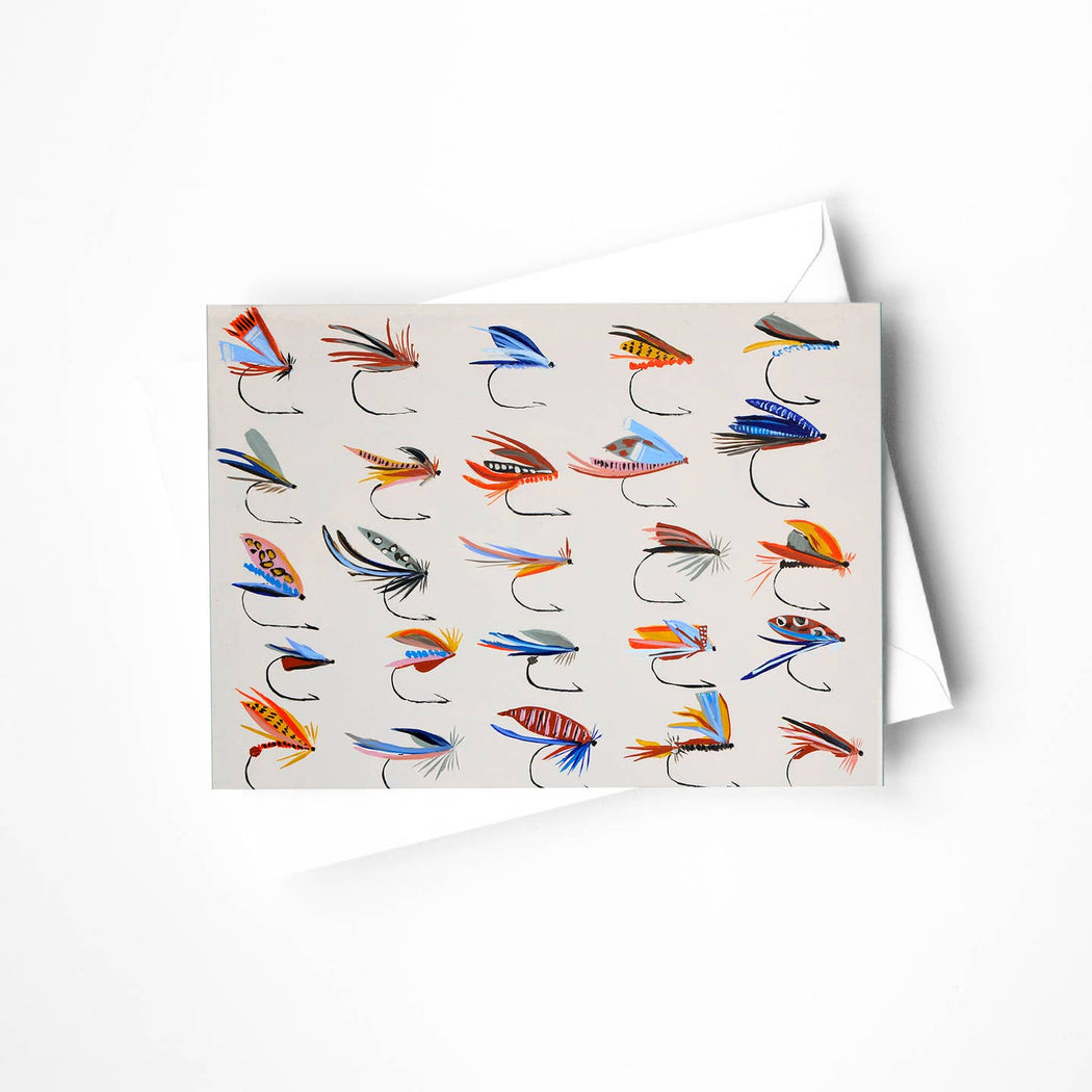 Fly Fishing Lures Blank Card