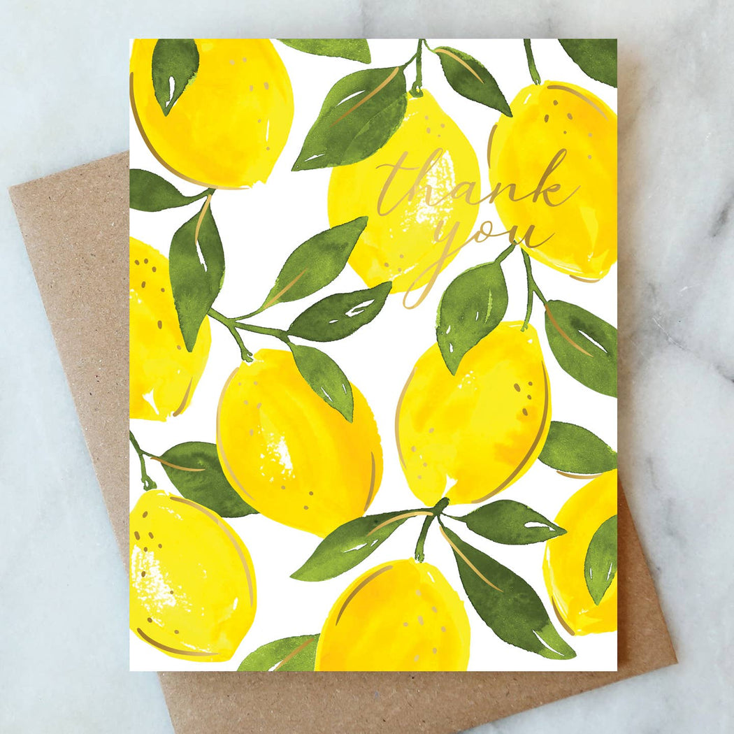 Lemon Thank You Card