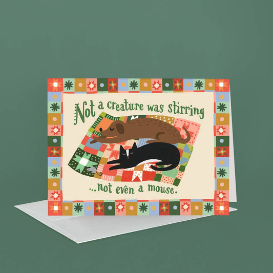 Cozy Cat & Dog Holiday Card