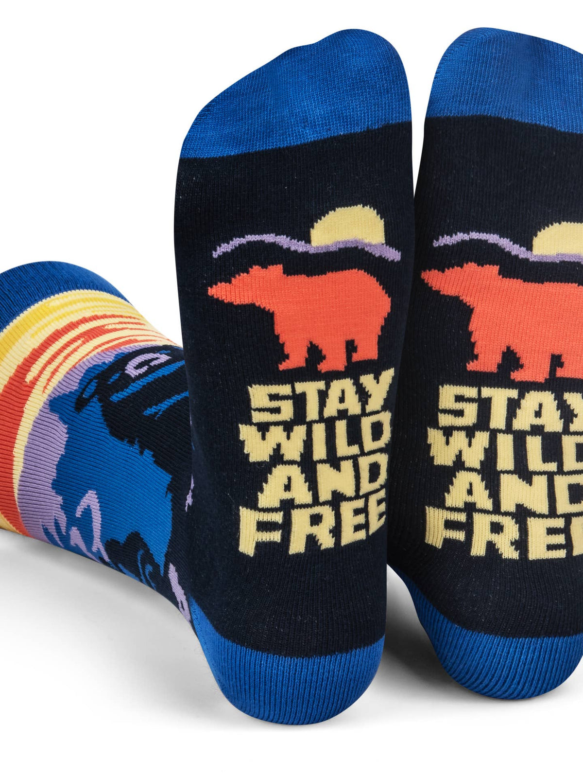 Stay Wild and Free Bear Socks