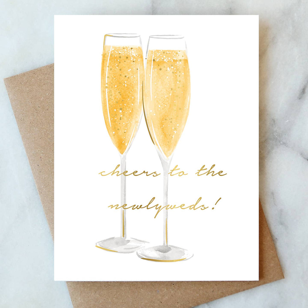 Cheers to the Newlyweds Champagne Card