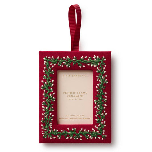 Garland Embroidered Frame Ornament