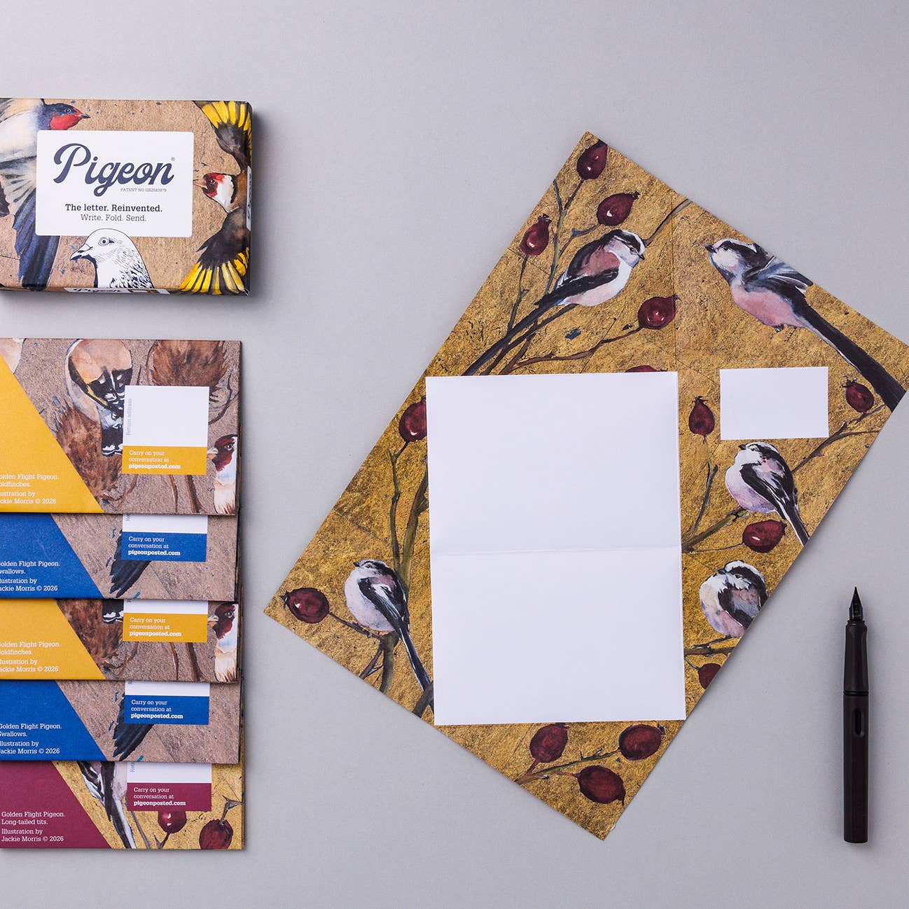 Golden Flight Pigeon Folding Letter Set