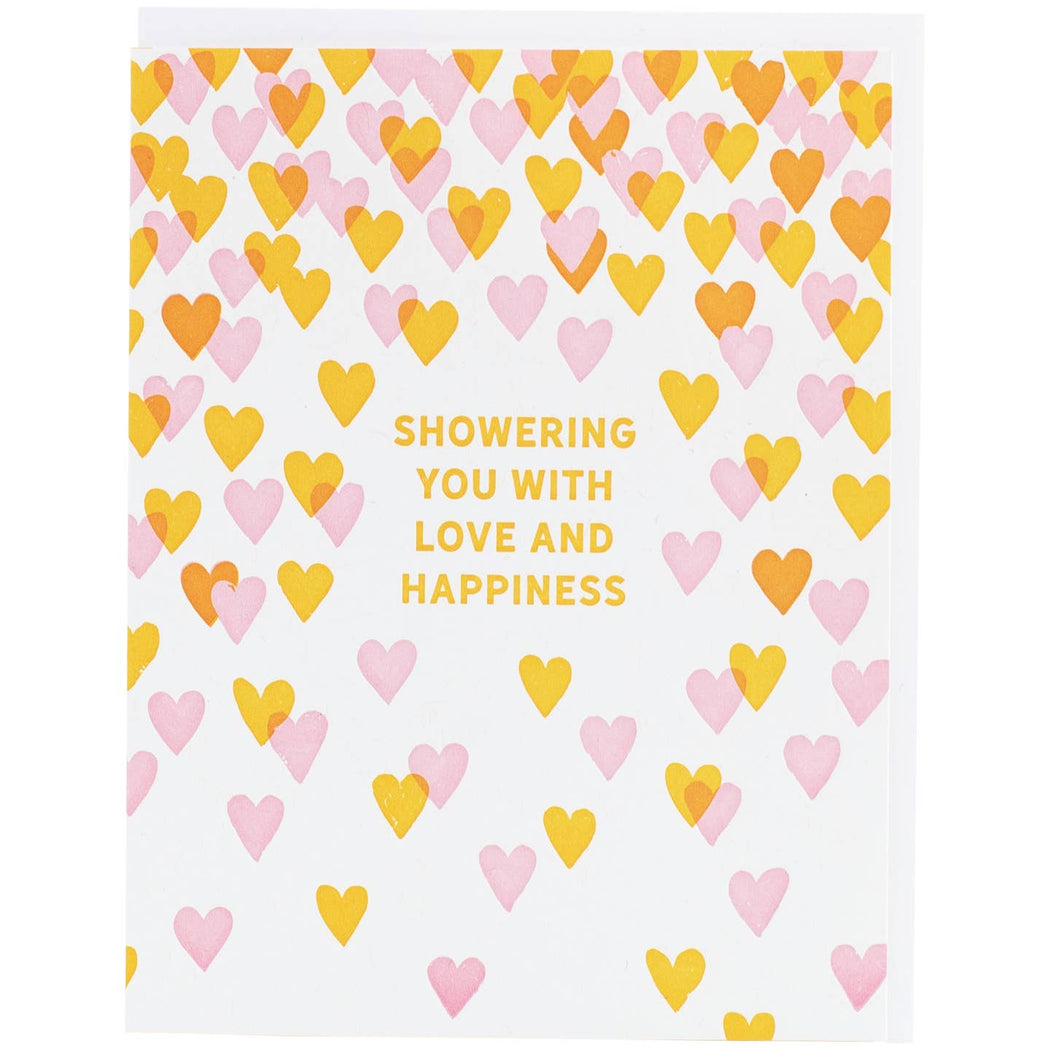 Hearts Showering You Love Happiness Card