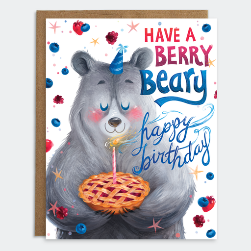 Berry Beary Birthday Pie Card
